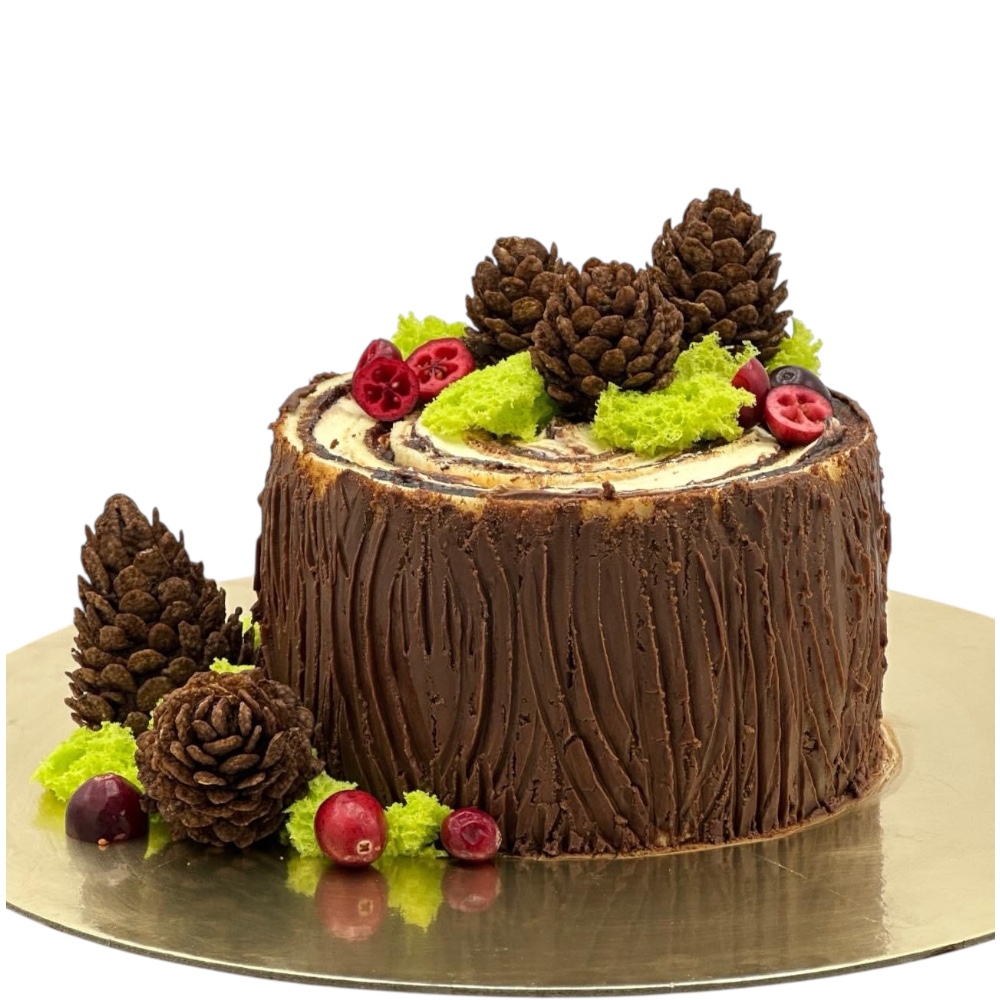 Tree Stump Cake – Vanilla & Chocolate