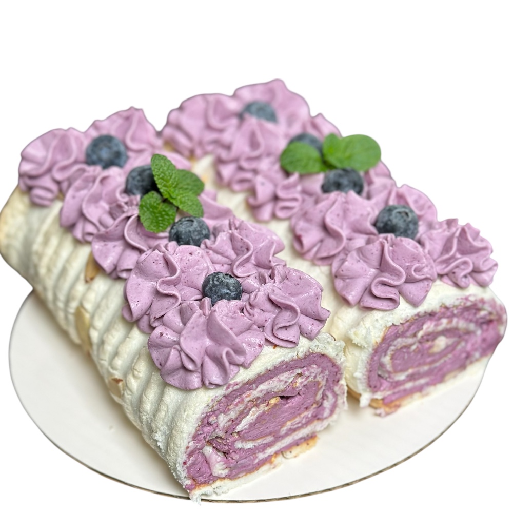 Blueberry Meringue Roll