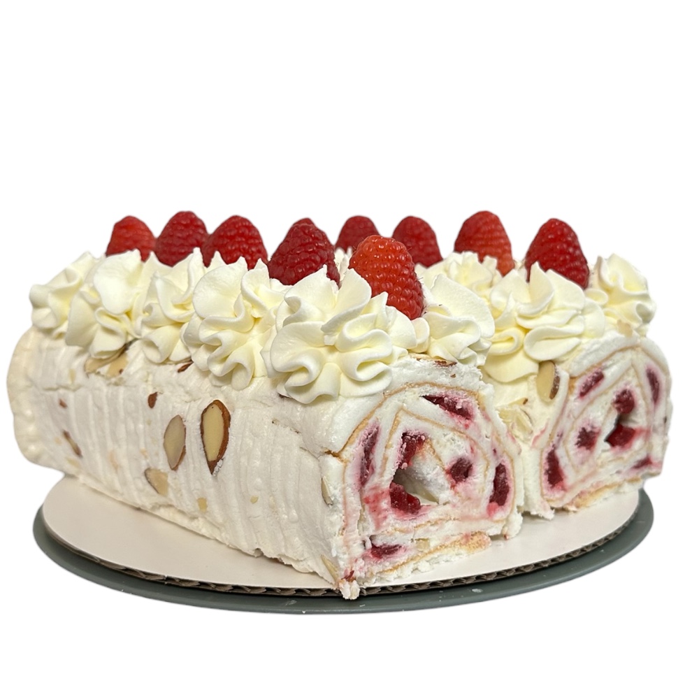 Raspberry Meringue Roll